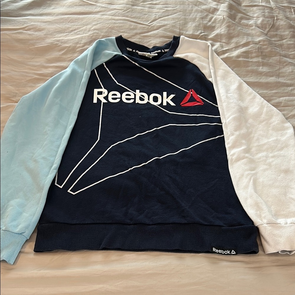 Reebok Boys Navy and Light Blue Sweatshirt